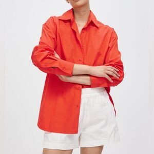 NWT Sanctuary slit back poplin shirt cb2152cq7 size M